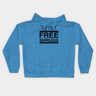 Free Shrugs (light blue) Kids Hoodie